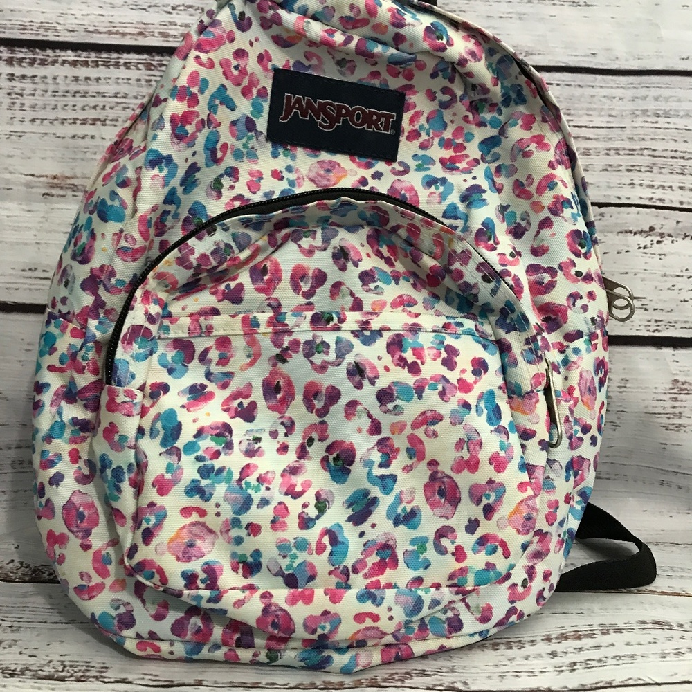 Multicolor Jansport Leopard Floral Mini Backpack